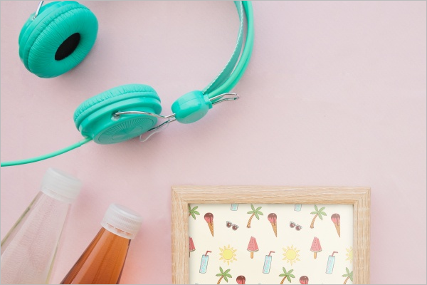 Attractive Color Headphone PSD