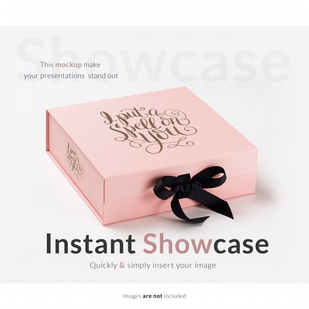 Attractive Design Pink Color Gift Box Illustration