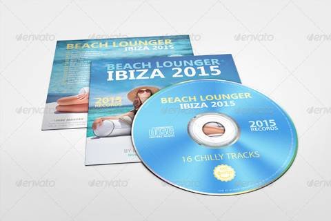Beach View Editable DVD Cover Template