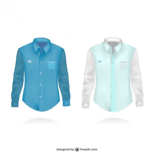 Bi Color Full Sleeves Shirt Vector Format