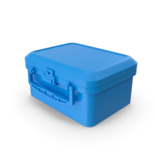 Blue Color Lunch Box Mockup