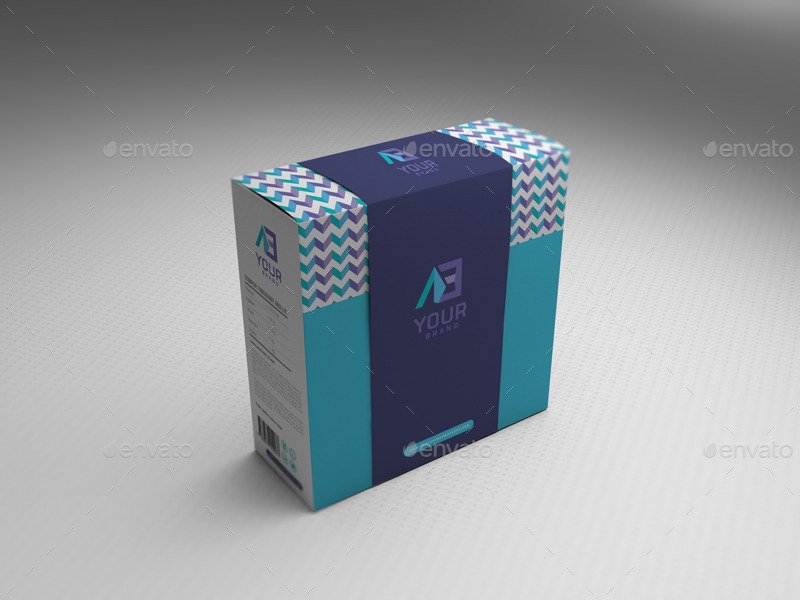 Box Packaging Full Pack Mockup: