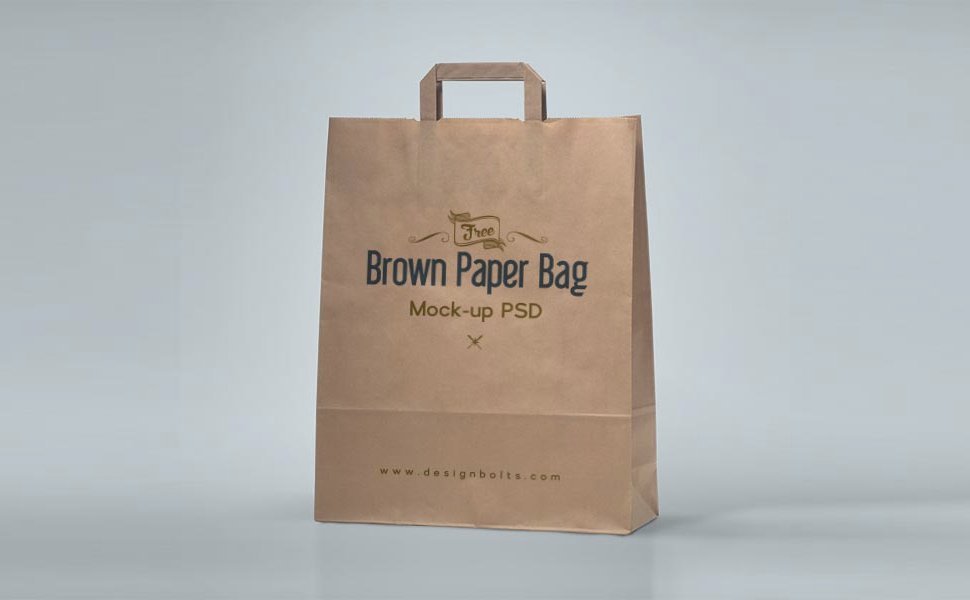 Brown Old Style Shopping Bag Mockup PSD