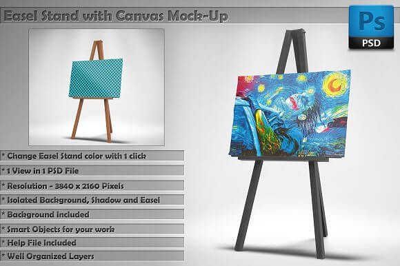 Download Canvas Mockup |30+ Creative Art Design Template for ...