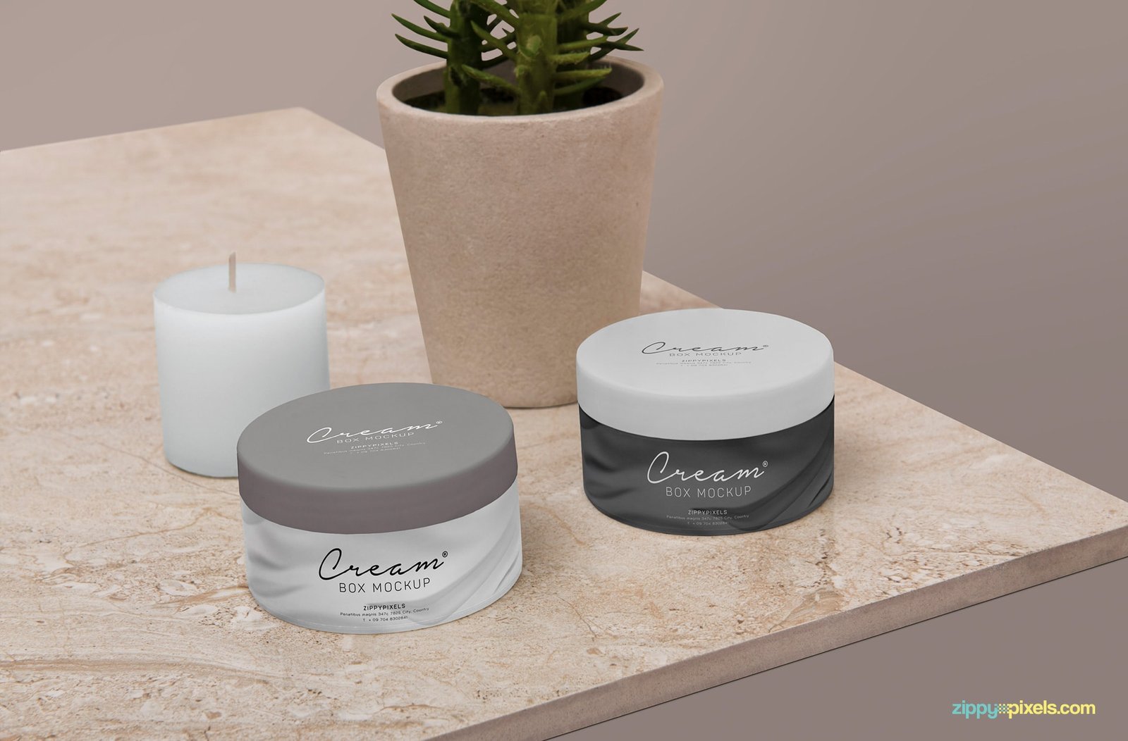 Cream Packaging Set Illustration