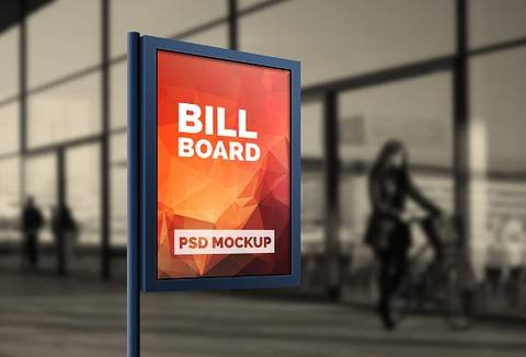 Customizable Bill Board Advertising Template Illustration