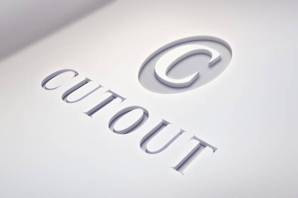 Cutout 3D Logo Mockup