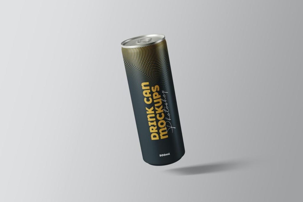 Drink Can Mockups 500ml