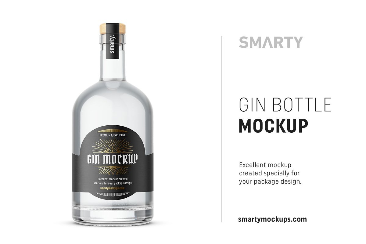 Download 20+ Attractive Free Gin Bottle Mockup PSD Templates