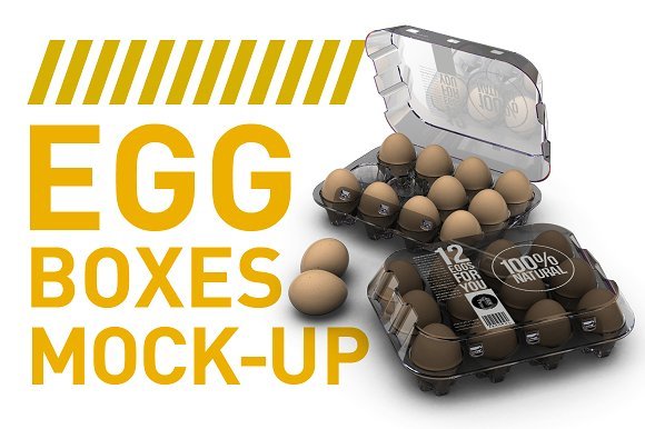Egg Box PSD Mockup