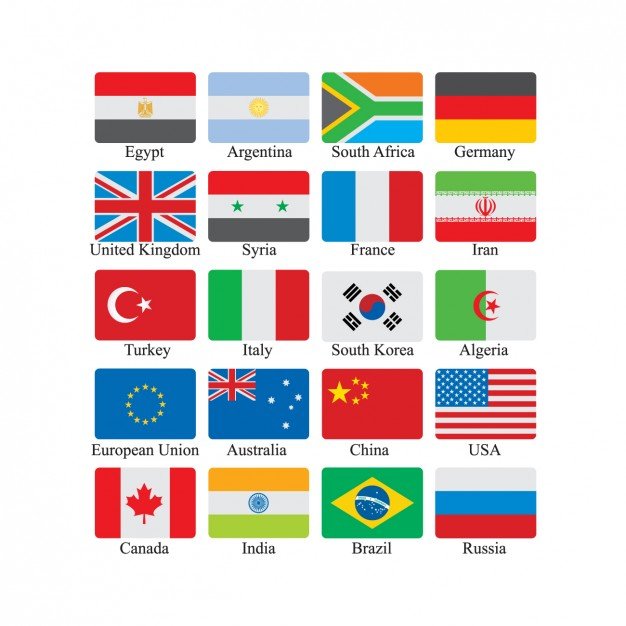 Flag Icon Set Vector Format