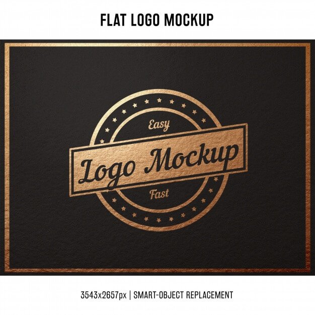 Flat 3D Logo Design PSD Format