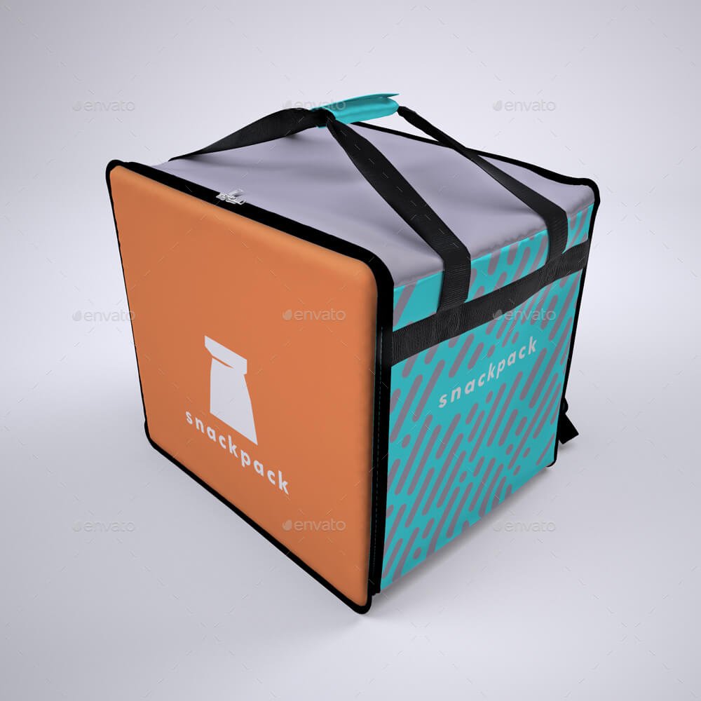 Food Delivery Backpack Mock-Up