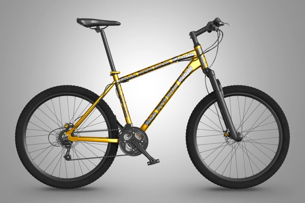 done Free Bicycle Mockup PSD Template