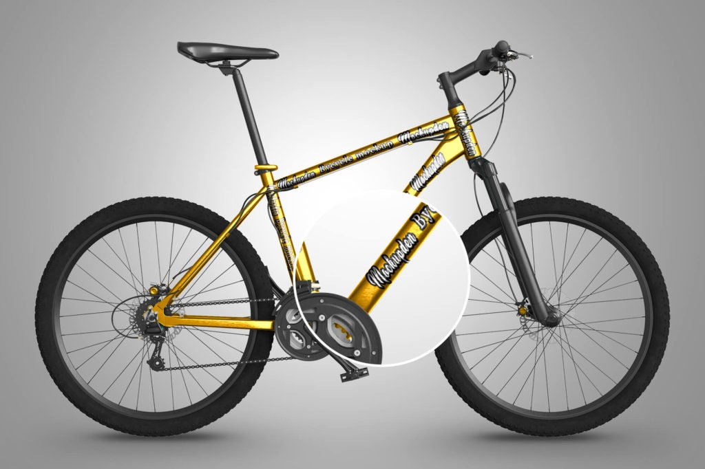 done Free Bicycle Mockup PSD Template