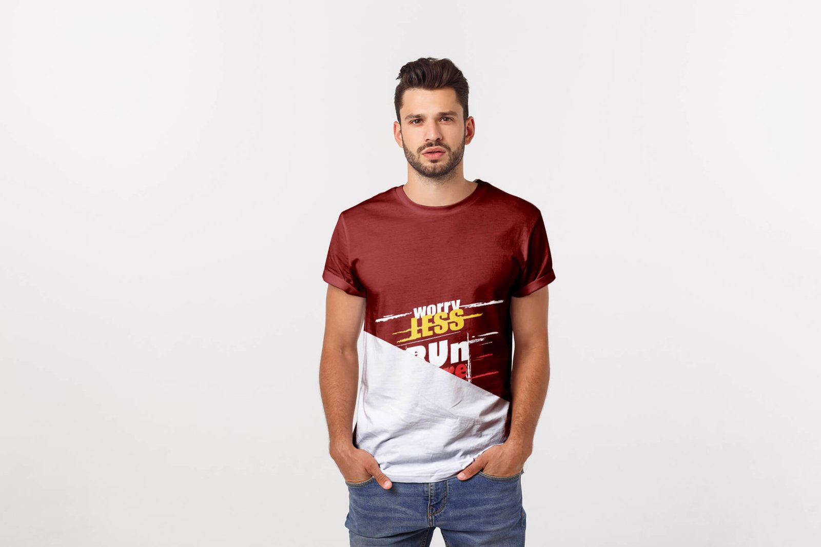 Download Free Brown T-Shirt Mockup PSD Template - Mockup Den