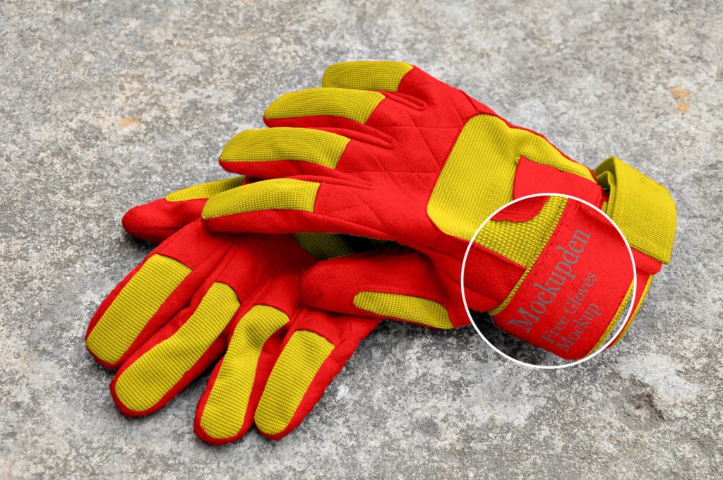 Free Gloves Mockup PSD Template
