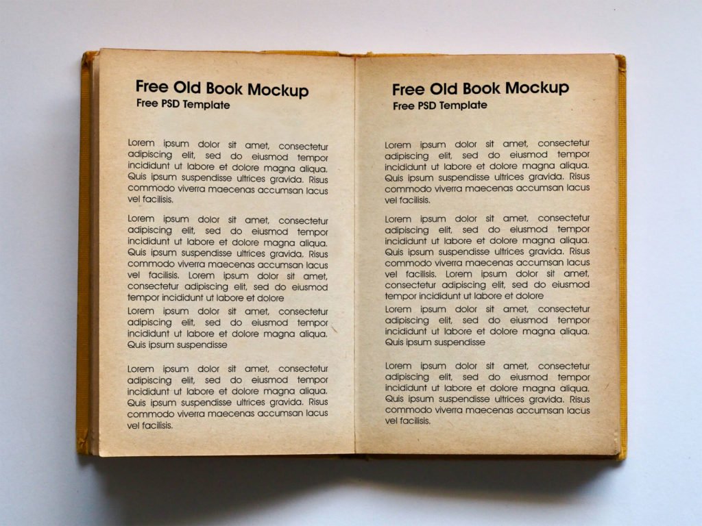Free Old Book Mockup PSD Template 1