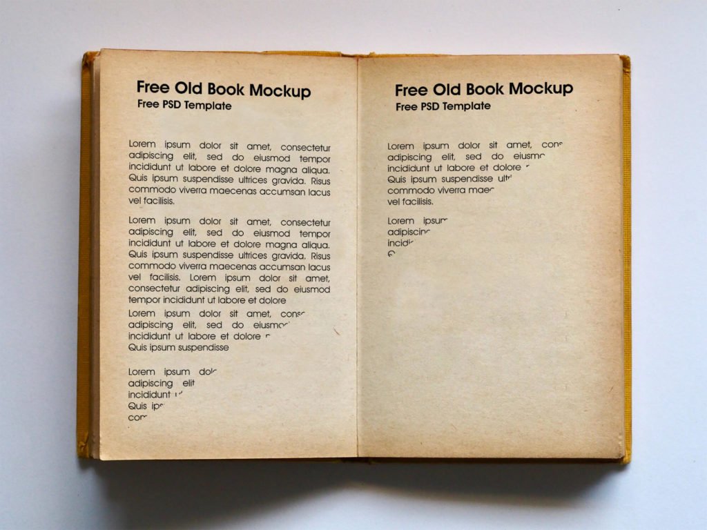 Editable Free Old Book Mockup PSD Template