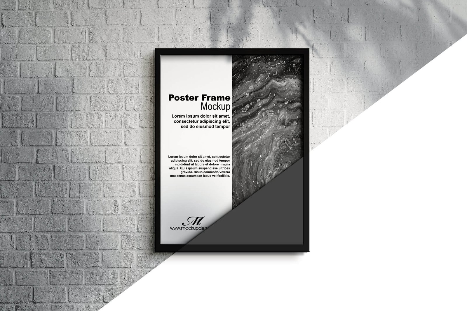 Free Poster Frame Mockup PSD Template - Mockup Den