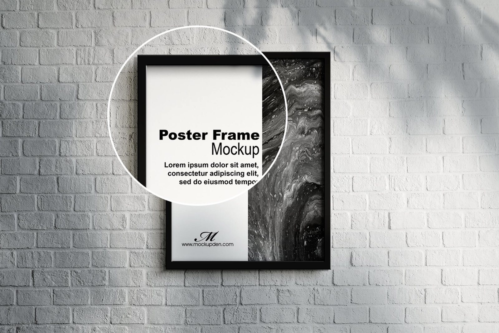 Free Poster Frame Mockup PSD Template - Mockup Den