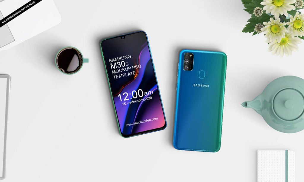 Free Samsung M30s Phone Mockup PSD Template