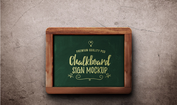 17+Stunning Free Chalkboard Mockup PSD & Vector Templates