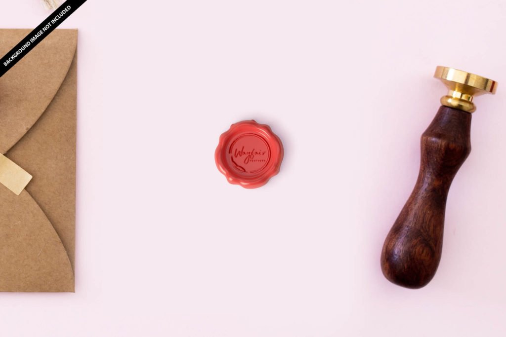 Free Wax Stamp Mockup PSD Template