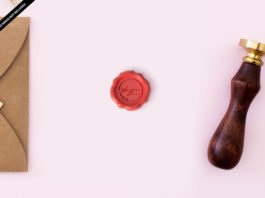Free Wax Stamp Mockup PSD Template