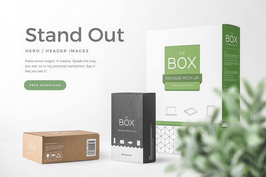 Green Color Stand Out Header Image Mockup