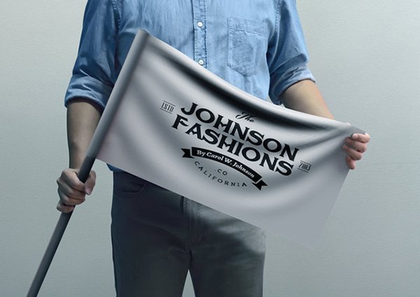 Johnson Fashion Flag Mockup