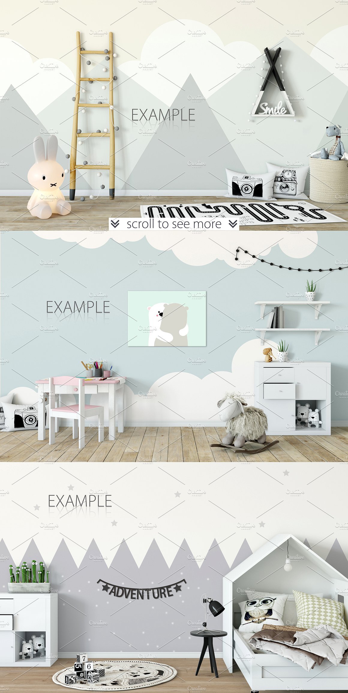 Kids Interior Wall Art Mockup