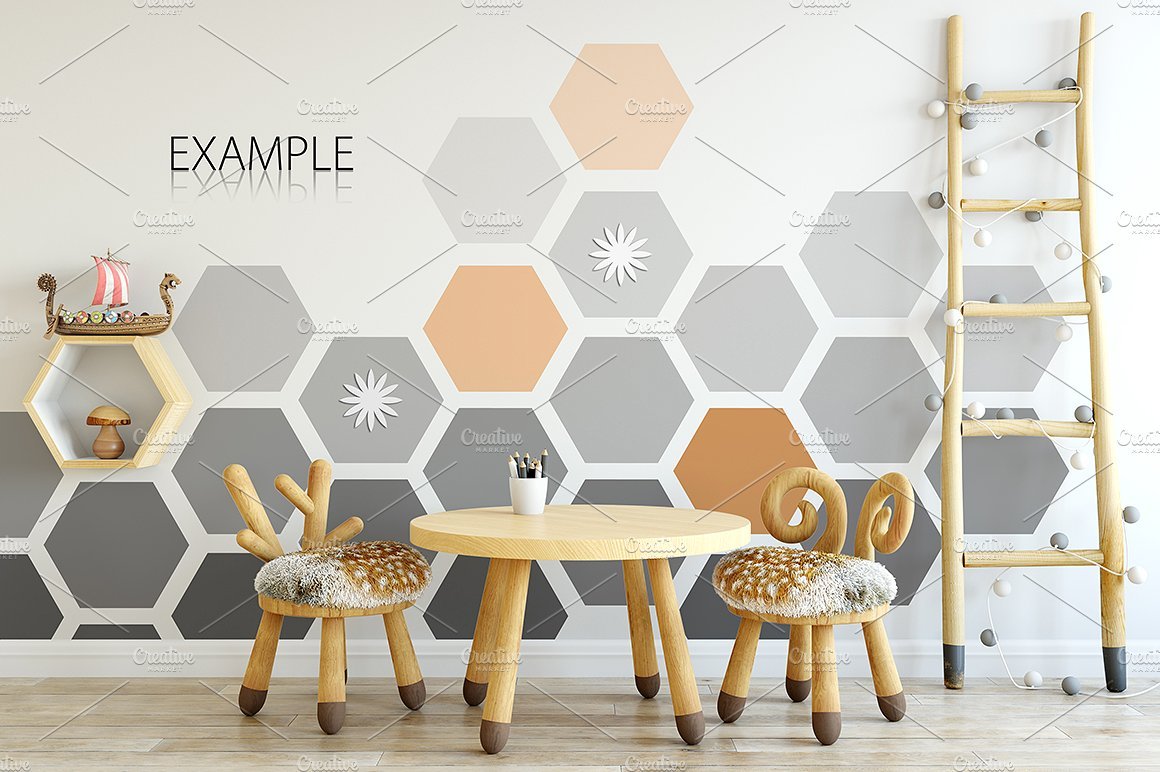 Kids Wall Art Mockup