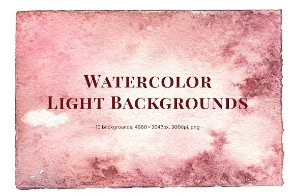 Light Background Watercolor Painting Mockup