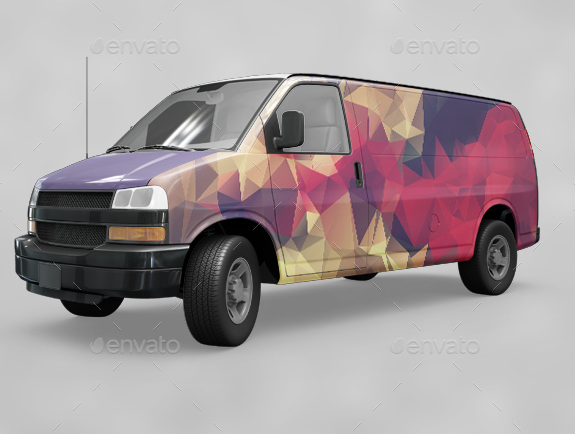 Multi Color Van Design template.