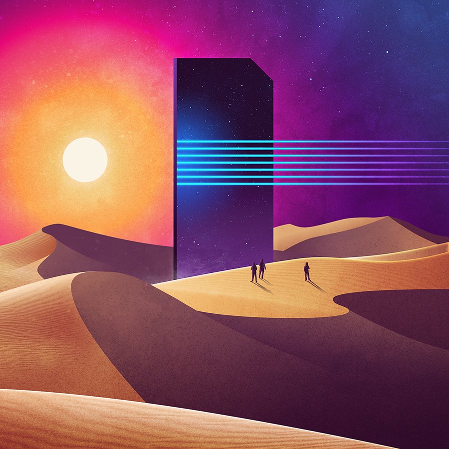 Neowave Background PSD Mockup: