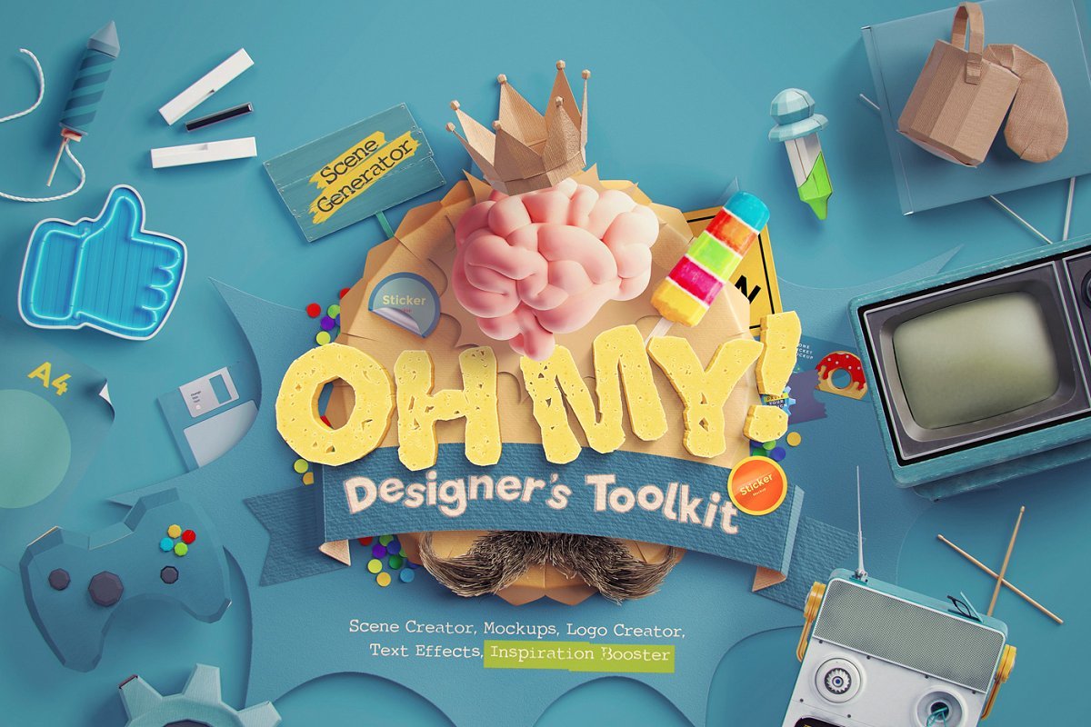 Oh My Designer's Toolkit PSD Design set