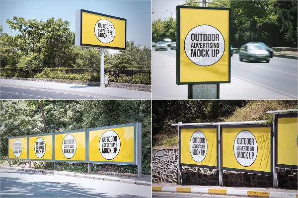 Outdoor Billboard Template in Customizable PSD Format