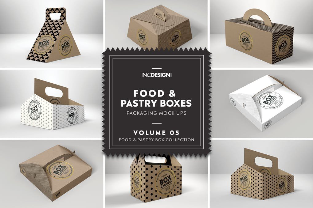 Pastry Packaging Box Mockup