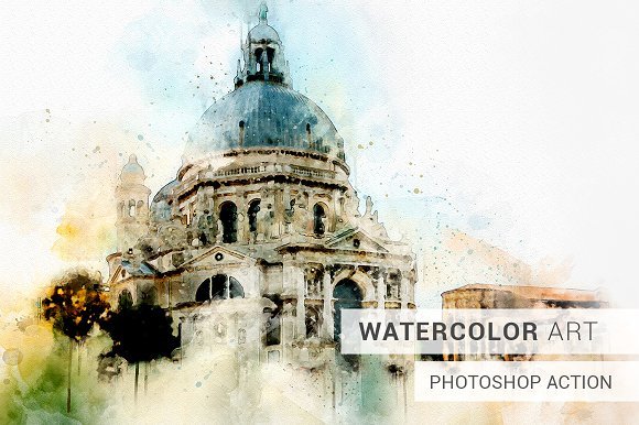 Photoshop Watercolor Art Mockup PSD