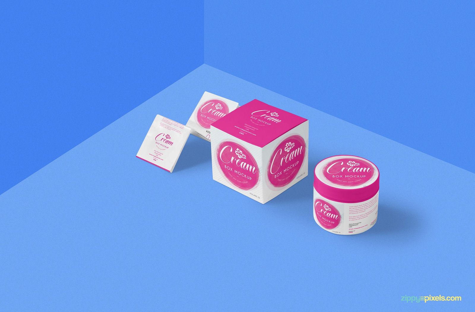 Pink Color Cream Packaging Box