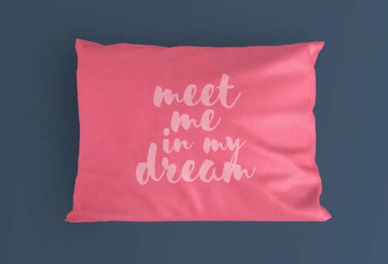Quotes Mentioned Pillow Mockup PSD
