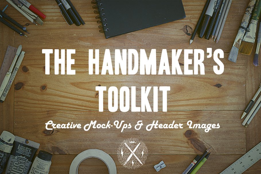 Realistic Hand makers Toolkit Design Set