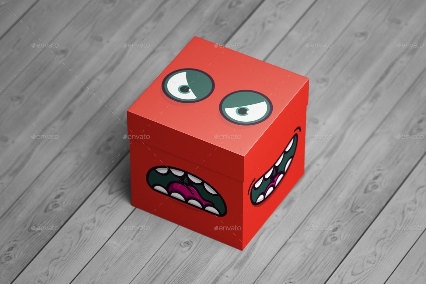 Red color box Mockup