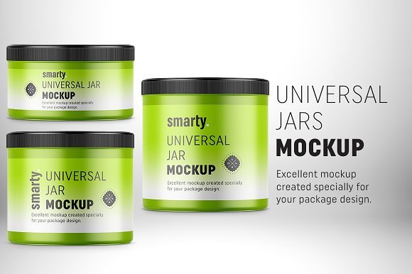 Smart Multi Size Jar Mockup PSD