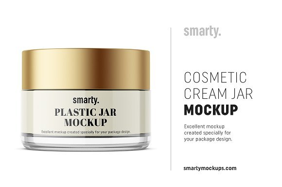 Smarty Plastic Cosmetic Jar Mockup