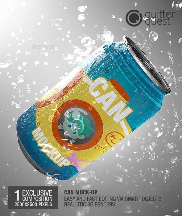 20+ Best Free Soft Drink Mockup PSD Templates