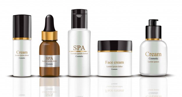 Spa Cream Bottle Set Vector For Free