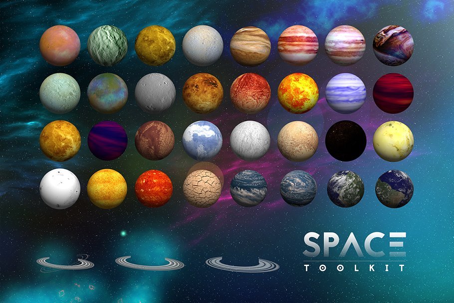Space With Planet Toolkit PSD