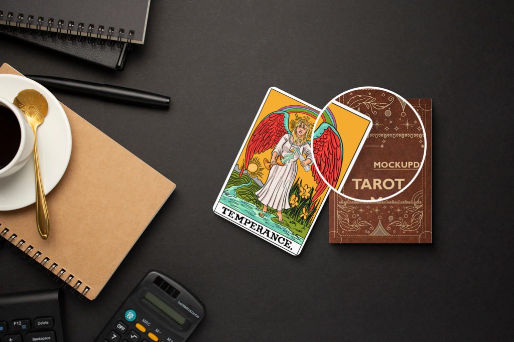 Free Tarot Card Mockup PSD Template